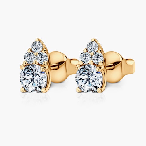 Kolczyki Fairytale: złoty, diamenty laboratoryjne